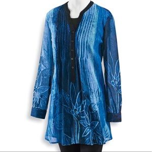 Waterfall Floral Georgette Tunic